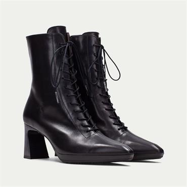 Hispanitas Atlanta Laced Heel Ankle Boot - Black Leather